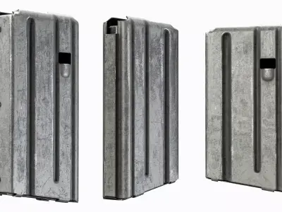 AR 15 M16 M4 magazine stanag 20 rounds Low-poly 3D model