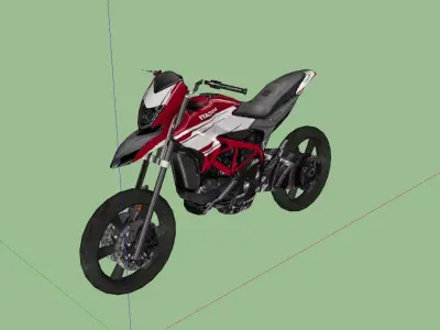 Ducati Hypermotard 939 SP Low-poly 3D model