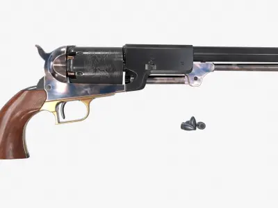 Colt Walker Low-poly 3D model