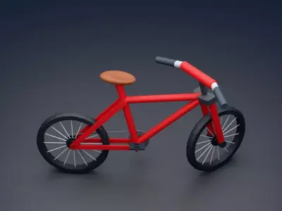 Modern Bicycle 3D Model Game Ready Bike Asset Low-poly 3D model