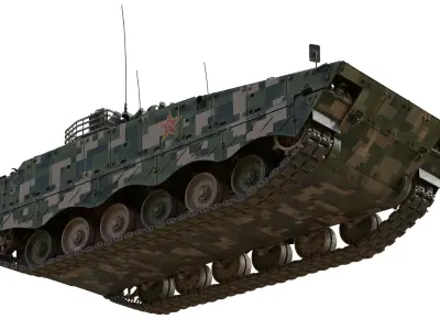 IFV ZBD-04 Chinese Tank Low-poly 3D model
