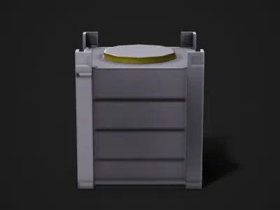 Metal Container - Low Poly Game Ready Low-poly 3D model