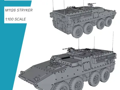 M1126 Stryker 3D print model
