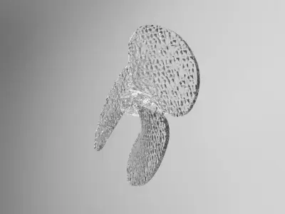 Propeller silver Free 3D model