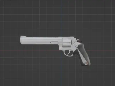 Revolver on street Low-poly 3D model