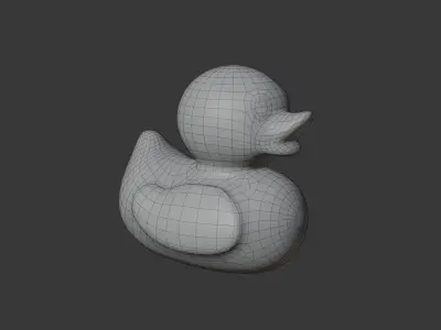 Plastic duck Low-poly 3D model
