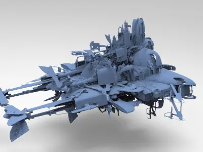 Star Wars inspired Pod Racer  3D model