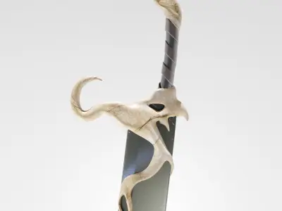 White Oak Sword Low-poly 3D model