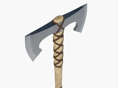 Viking Axe 3D model 7
