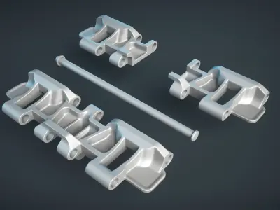 Track Links for Tanks IS and KV 3D model