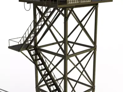 Military Guard Tower 3D model