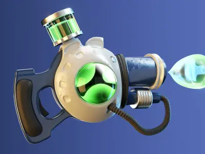 Creative Cartoon Toy Game Prop Gun 3D model