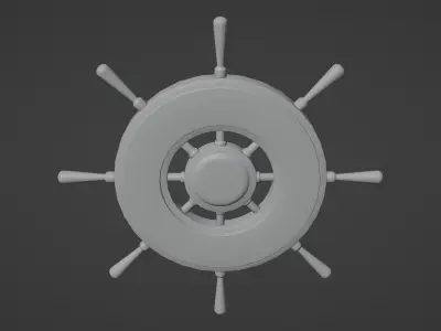 Ships Wheel Low-poly 3D model