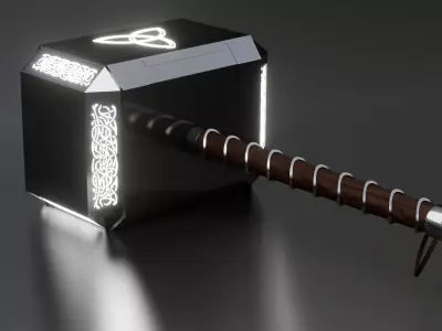 Thors Hammer Mjolnir 3D model