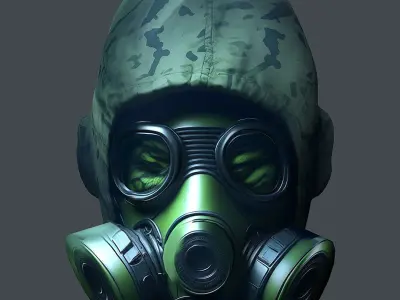Helmet 3d model military combat Military Low-poly Low-poly 3D model 26