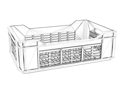 Plastic crate 40 3D model