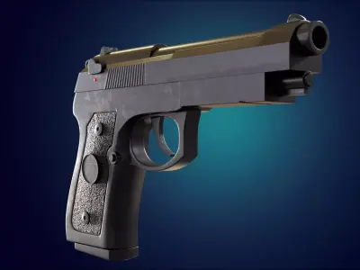 Beretta M9 Pistol 3D model
