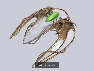 Alien spacecraft collection 3D Model Pack
