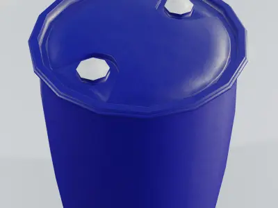Plastic Tight Head Drum 150L Low-poly 3D model