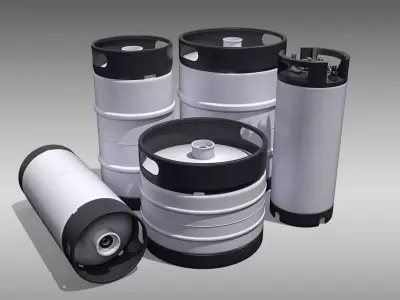 Keg Barrels 3D Model Pack