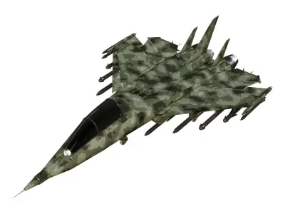 Fighter russian jet 3D model