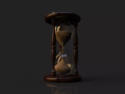 Hourglass with sand in it 3D model