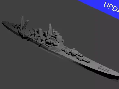 Japanese Takao Class Cruiser Warship 3D print model