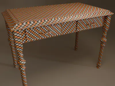 Antique Desk 3D Model Low-poly 3D model