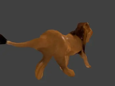 Lion 3d running Low-poly 3D model