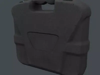 Toolbox gun case Low-poly 3D model