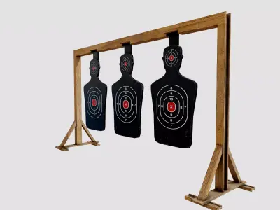 Shooting target Low-poly 3D model get
