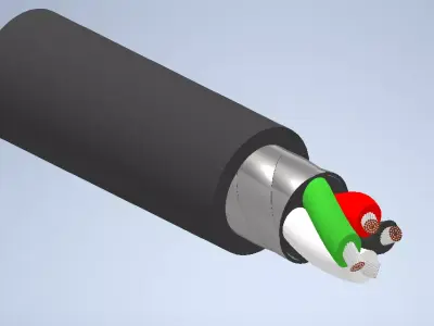 screen cable 3D model