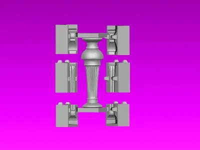 Molde Balaustre - Baluster Mold - Full model 3D print model