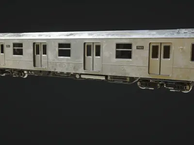 Subway Train Low-poly 3D model shop