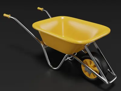 Wheelbarrow 3D model 9