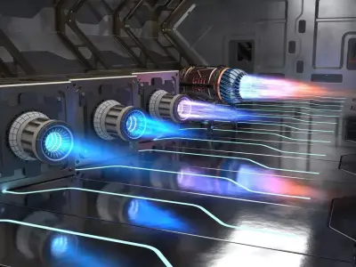 Sci Fi plasma engines and exhausts 3D model