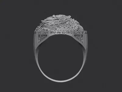 Dragon ring or serpent monster Draconian Beast demon wyvern 3D print model