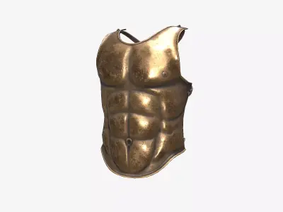 Ancient Armor Hemithorax 3D Model Game Ready Armor PBR Low Poly Low-poly 3D model
