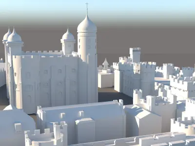 Tower of London  Low-poly 3D model