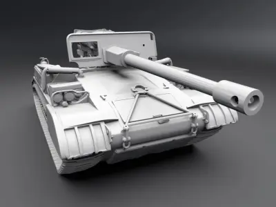 M56 Scorpion Scale model 3D print model