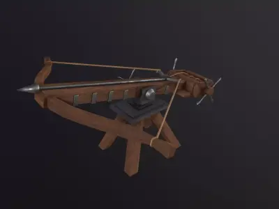 Medieval Ballista 3D Model Low-poly 3D model