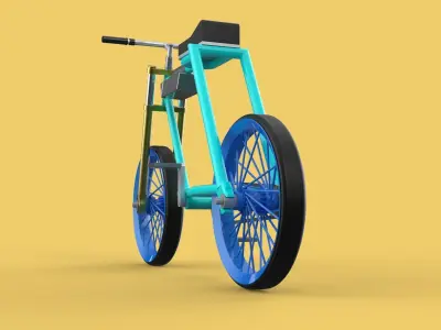 FAT BIKE EBIKE ELECTRIC BICYCLE RETRO 3D model