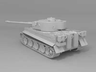 tank tiger 501 Free 3D model