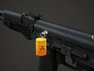 Barrel Weapon Charm - Low Poly Game Ready Low-poly 3D model