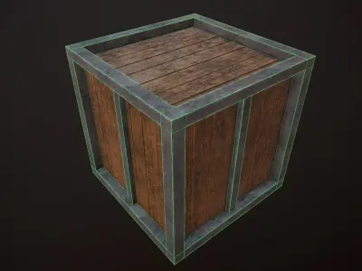 Crate-Box wooden crate Free low-poly 3D model