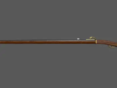 Matchlock Low-poly 3D model