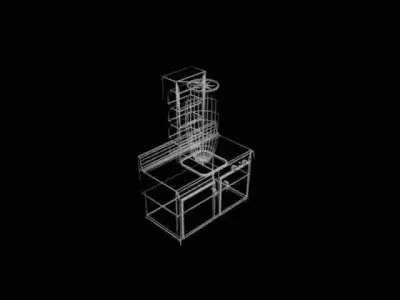 INDUSTRIAL KITCHEN DONERKEBAB UNIT 3D model