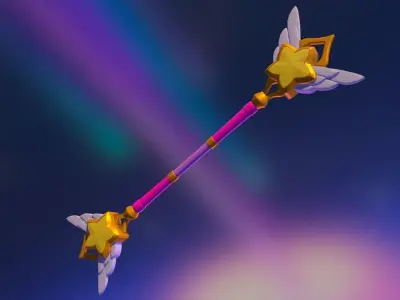 Star Guardian Lux Staff Low-poly 3D model