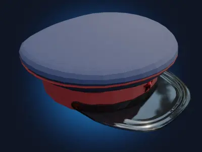 Soviet NKVD solder cap PBR low-poly game ready Low-poly 3D model