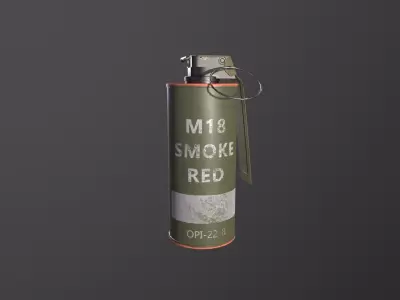 M18 SMOKE GRENADE Low-poly 3D model purchase